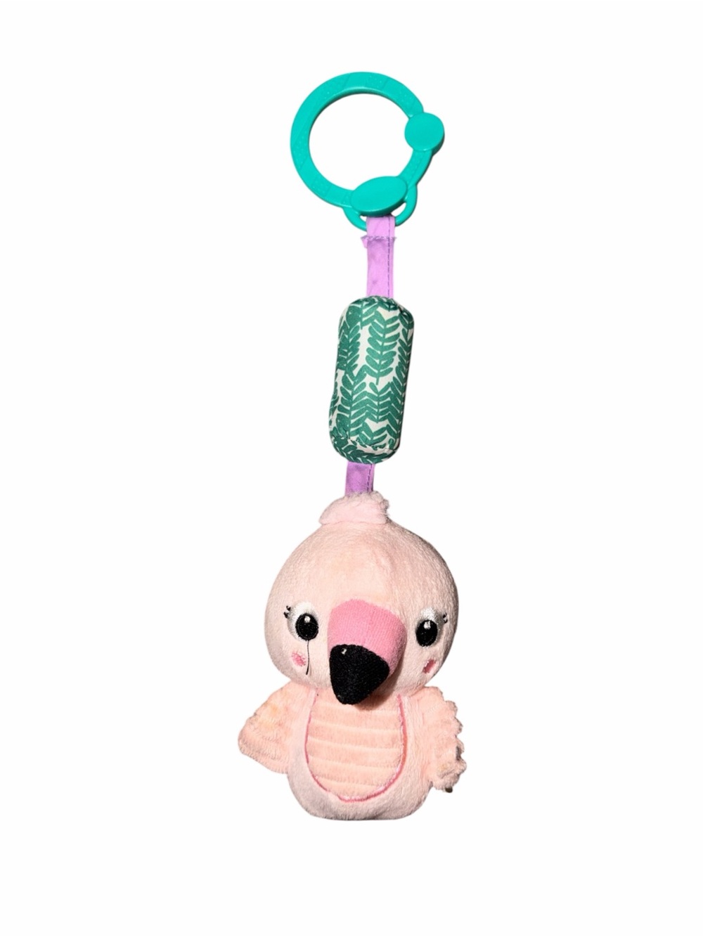 Plush Pink Parrot Car Seat Toy